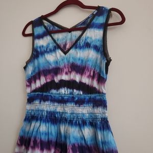 V Neck Tie Dye Dress by Simply Vera (with pockets)